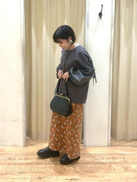 「Samansa Mos2（サマンサ モスモス）のアイテム（シューズ）」を使った、れーさんさん（レディース・150cm）の秋コーディネート