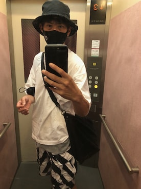 「G-STAR（ジースター）のアイテム（その他パンツ）」を使った、川本 直也さん（メンズ・175cm）の夏コーディネート