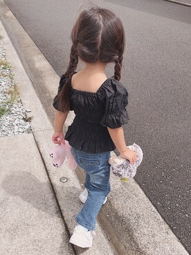 「アイテム（その他トップス）」を使った、ゆのちさん（キッズ・90cm）の夏コーディネート