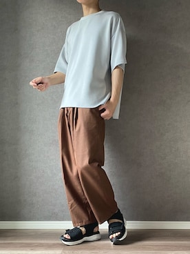 「Lui's（ルイス）のアイテム（シューズ）」を使った、きゅうさん（メンズ・169cm）の夏コーディネート