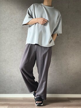 「Lui's（ルイス）のアイテム（シューズ）」を使った、きゅうさん（メンズ・169cm）の夏コーディネート