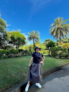 「SKECHERS（スケッチャーズ）のアイテム（シューズ）」を使った、Jessie さん（レディース・170cm）の夏コーディネート