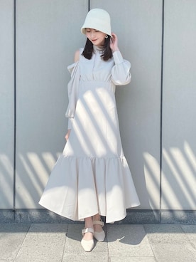 「春服デビュー宣言」｜「アイテム（ワンピース/ドレス）」を使った、このみさん（レディース・164cm）の春コーディネート