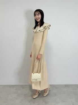 「新星WEARISTAにエントリー」｜「アイテム（ワンピース/ドレス）」を使った、このみさん（レディース・164cm）の冬コーディネート