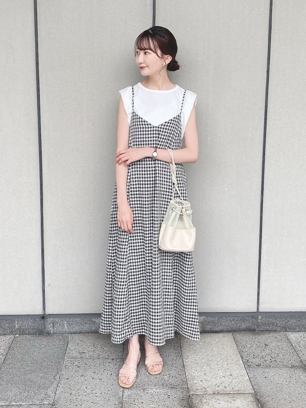 ハグオーワー　リップギンガムチェックキャミワンピース ハグオーワー リップギンガムチェックキャミワンピース ハグオーワー