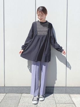 「チュニック」｜「アイテム（その他）」を使った、このみさん（レディース・164cm）の秋コーディネート