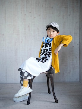 「アイテム（スニーカー）」を使った、manaさん（キッズ・120cm）の夏コーディネート