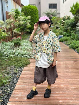 「アイテム（サンダル）」を使った、manaさん（キッズ・120cm）の夏コーディネート