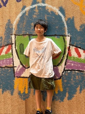 「アイテム（パンツ）」を使った、manaさん（キッズ・120cm）の秋コーディネート