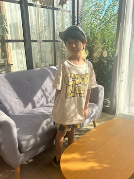 「アイテム（帽子）」を使った、manaさん（キッズ・120cm）の夏コーディネート