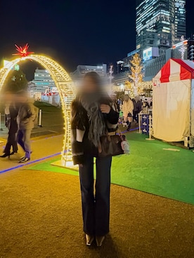 「アイテム（ボストンバッグ）」を使った、JAM.さん（レディース・154cm・20代）の冬コーディネート