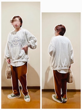 「ALTROSE（アルトローズ）の2WAY ミニボストン　[ラピス]（ショルダーバッグ）」を使った、hi-☻*さん（レディース・150cm）の秋コーディネート