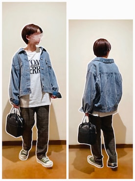 「ALTROSE（アルトローズ）の2WAY ミニボストン　[ラピス]（ショルダーバッグ）」を使った、hi-☻*さん（レディース・150cm）の秋コーディネート