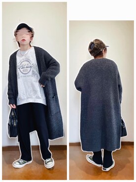 「ALTROSE（アルトローズ）の2WAY ミニボストン　[ラピス]（ショルダーバッグ）」を使った、hi-☻*さん（レディース・150cm）の冬コーディネート