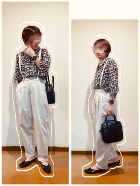 「ALTROSE（アルトローズ）の2WAY ミニボストン　[ラピス]（ショルダーバッグ）」を使った、hi-☻*さん（レディース・150cm）の夏コーディネート