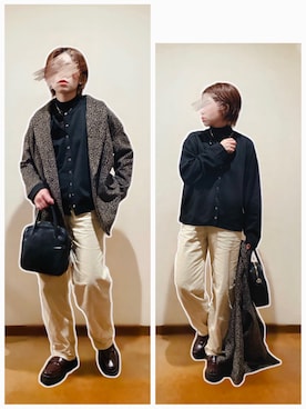 「ALTROSE（アルトローズ）の2WAY ミニボストン　[ラピス]（ショルダーバッグ）」を使った、hi-☻*さん（レディース・150cm）の冬コーディネート