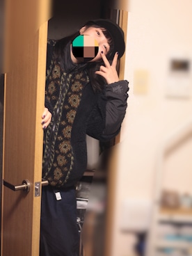 「STUSSY（ステューシー）のアイテム（ブルゾン）」を使った、井本さん（レディース・162cm）の冬コーディネート