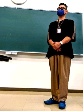 眼鏡教員（佐藤三矢）さん（メンズ・176cm）の夏コーディネート