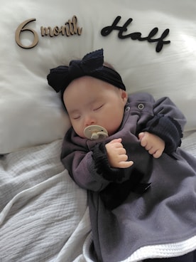 「楽天のアイテム（ヘアバンド、ブラック系）」を使った、utamomさん（レディース・159cm）の冬コーディネート