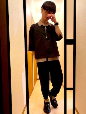 「KANGOL（カンゴール）のアイテム（シャツ/ブラウス）」を使った、Shun_Zさん（メンズ・163cm）の秋コーディネート