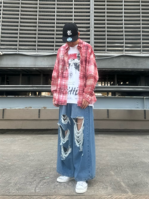DankeSchon/ダンケシェーン/デストロイワイドデニム（デニムパンツ