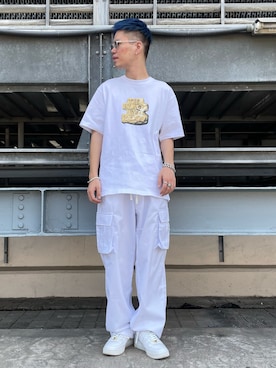 「BlackEyePatch（ブラックアイパッチ）のアイテム」を使った、山田 統生さん（メンズ・182cm）の夏コーディネート