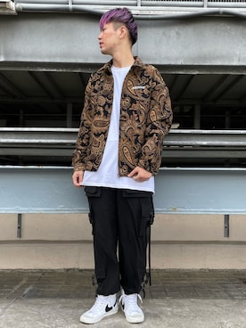 「A4A（エーフォーエー）のアイテム（ブルゾン）」を使った、山田 統生さん（メンズ・182cm）の秋コーディネート