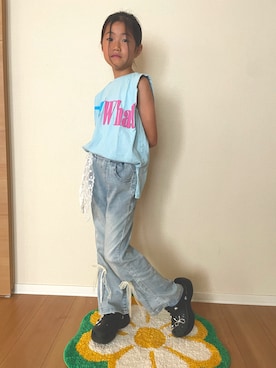 「アイテム（シューズ）」を使った、kiiiiさん（キッズ・130cm）の夏コーディネート