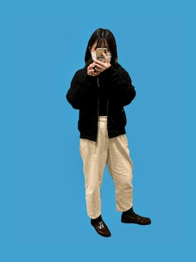 「tiptop（ティップトップ）のアイテム（MA-1）」を使った、miiiさん（レディース・153cm）の秋コーディネート