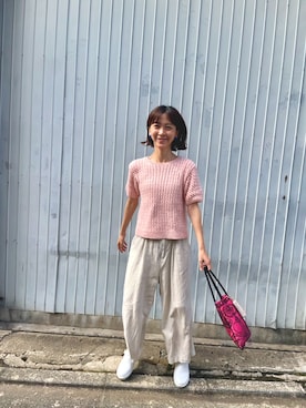 「Handmade（ハンドメイド）のアイテム」を使った、てらさかみつえさん（レディース・155cm）の秋コーディネート