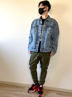 「AIR MAX」｜「アイテム（デニムジャケット）」を使った、Showta@KHWさん（メンズ・165cm）の春コーディネート