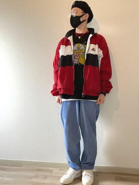 「スニーカー好きと繋がりたい」｜「アイテム（ナイロンジャケット）」を使った、Showta@KHWさん（メンズ・165cm）の春コーディネート