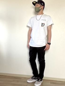 「Deviluse（Deviluse）のアイテム（トップス）」を使った、Showta@KHWさん（メンズ・165cm）の夏コーディネート