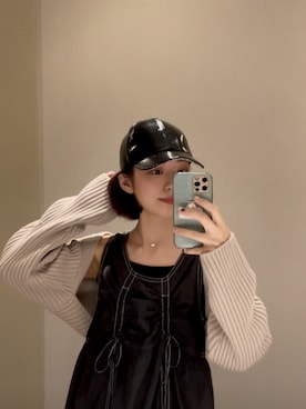 「Acne Studios（アクネストゥディオズ）のアイテム（キャップ）」を使った、ＳＹＵ☁️気象予報士さん（レディース・161cm）の秋コーディネート