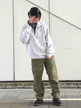 「アイテム（チノパンツ）」を使った、ヤマモトマイさん（レディース・165cm）の夏コーディネート