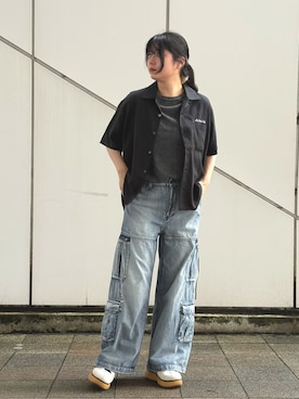 「AVIREX海老名」｜ヤマモトマイさん（レディース・165cm）の夏コーディネート