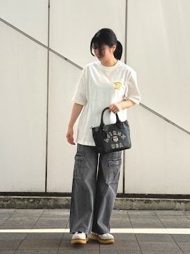 「AVIREX（アヴィレックス）のアイテム」を使った、ヤマモトマイさん（レディース・165cm）の夏コーディネート