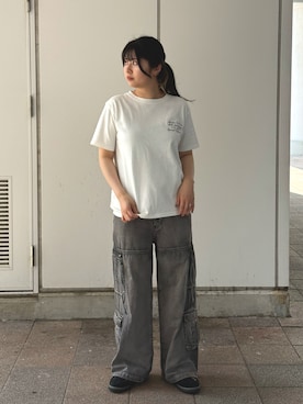 「AVIREX海老名」｜ヤマモトマイさん（レディース・165cm）の夏コーディネート
