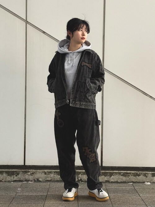 LEATHER PATCH DENIM PANTS / レザーパッチ デニムパンツ / AVIREX