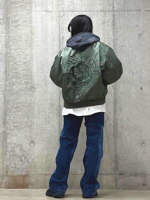 アウィーエフ アウター セール】FADE WASH WAPPEN PARKA/フェイドウォッシュ ワッペン