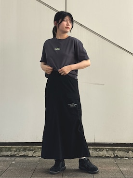 「AVIREX（アヴィレックス）のアイテム」を使った、ヤマモトマイさん（レディース・165cm）の夏コーディネート
