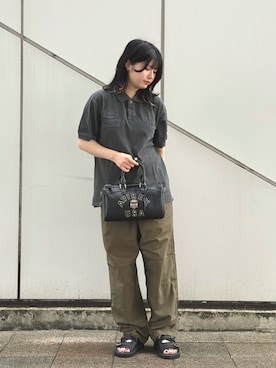 「AVIREX（アヴィレックス）のアイテム」を使った、ヤマモトマイさん（レディース・165cm）の夏コーディネート