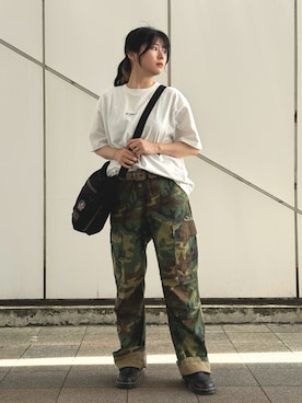 「アイテム（パンツ）」を使った、ヤマモトマイさん（レディース・165cm）の夏コーディネート