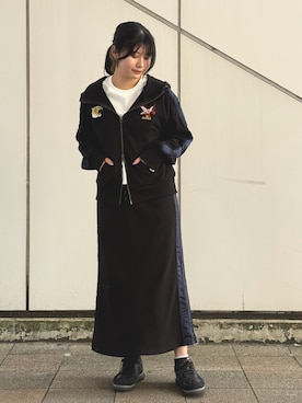「AVIREX（アヴィレックス）のアイテム」を使った、ヤマモトマイさん（レディース・165cm）の夏コーディネート