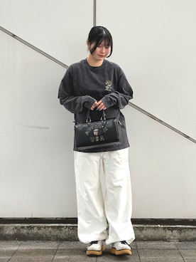 「AVIREX（アヴィレックス）のアイテム」を使った、ヤマモトマイさん（レディース・165cm）の夏コーディネート