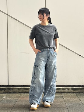 「AVIREX海老名」｜ヤマモトマイさん（レディース・165cm）の夏コーディネート