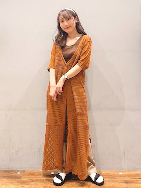 「ごきげんウィーク」｜「アイテム（タンクトップ）」を使った、ちっぴさん（レディース・150cm）の春コーディネート