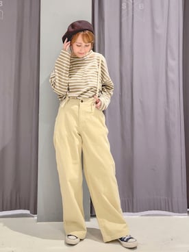 「コーデュロイパンツ」｜「アイテム（その他）」を使った、ちっぴさん（レディース・150cm）の秋コーディネート