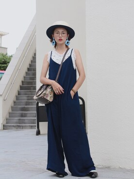 「0_1（リンイー）のアイテム」を使った、Leeeegoさん（レディース・160cm）の冬コーディネート