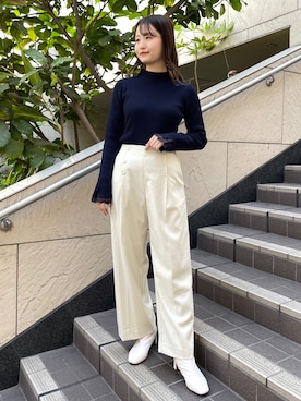 「OPAQUE.CLIP」｜「アイテム（その他）」を使った、みさかさん（レディース・158cm）の秋コーディネート